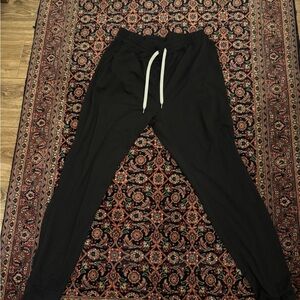 Vuori Black Jogger Pants with White Drawstring